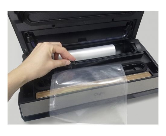 Caso Vacuum sealer VR 690 advanced Automatic, 130 W, Vacuum-chamber Removable, Film Box, 1 roll 20 x 300 cm, 1 roll 28 x 300 cm, 1 vacuum hose, Black/Stainless steel