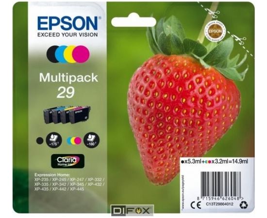 Epson Claria Home Multipack 29 BK/C/M/Y  T 2986