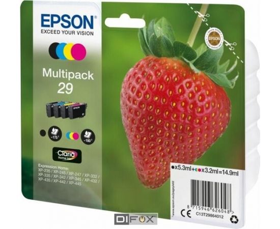 Epson Claria Home Multipack 29 BK/C/M/Y  T 2986