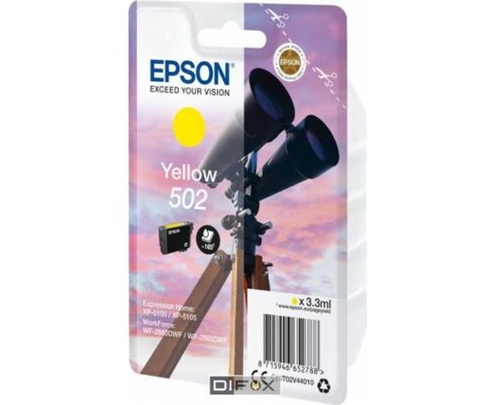 Epson ink cartridge yellow 502       T 02V4