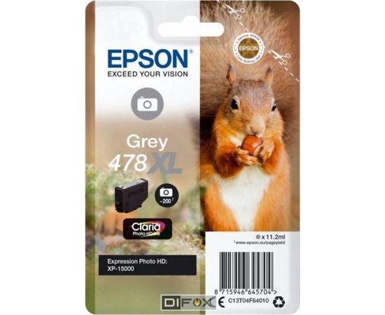 Epson ink cartridge grey Claria Photo HD 478 XL    T 04F6