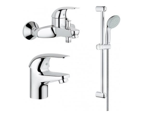 Grohe vannas komplekts Euroeco (32734+32743+27853), hroms