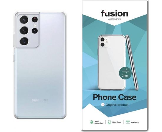 Fusion ultra clear series 2 mm силиконовый чехол для Samsung G998 Galaxy S21 Ultra 5G прозрачный (EU Blister)