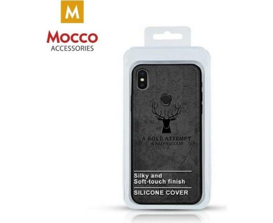 Mocco Deer Case Silikona Apvalks Priekš Samsung Samsung A920 Galaxy A9 (2018) Melns (EU Blister)