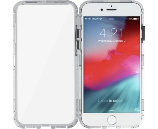 Mocco Double Side Case 360 Aluminija Apvalks ar Aizsargstiklu Telefonam Apple iPhone XR Caurspīdīgs - Sudrabs