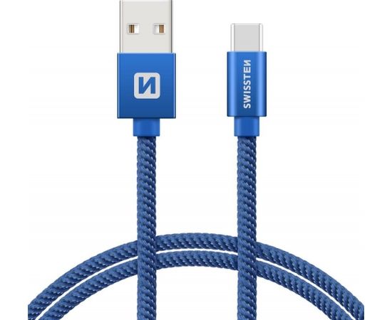 Swissten Textile Универсальный Quick Charge 3.1 USB-C USB Кабель данных 2м Синий