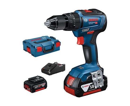 Bosch GSB 18V-55 Professional (2x4.0Ah, GAL 18V-40, L-Boxx) Akumulatora triecienurbjmašīna-skrūvgriezis