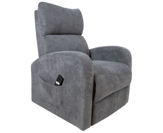 Recliner armchair BARNY 72x93xH104cm, electrical, grey