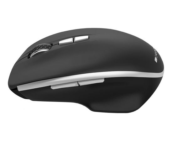 Canyon  2.4 GHz  Wireless mouse ,with 7 buttons, DPI 800/1200/1600, Battery: AAA*2pcs,Black,72*117*41mm, 0.075kg