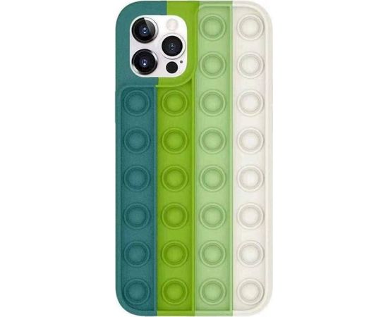 Fusion Pop it silikona aizsargapvalks Apple iPhone 12 / 12 Pro zaļš - balts
