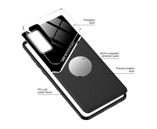 Mocco Lens Leather Back Case Кожанный чехол для Apple Iphone 12 Pro Max Черный