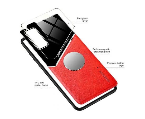 Mocco Lens Leather Back Case Кожанный чехол для Apple Iphone 12 Pro Max Красный