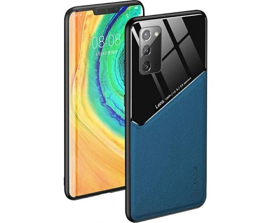 Mocco Lens Leather Back Case Кожанный чехол для Samsung Galaxy A02s Синий