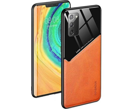 Mocco Lens Leather Back Case Кожанный чехол для Samsung Galaxy A42 5G Оранжевый