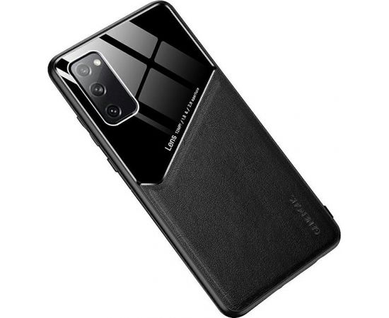 Mocco Lens Leather Back Case Aizmugurējais Ādas Apvalks Priekš Apple Iphone 12 Melns