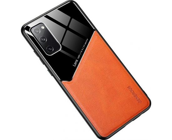 Mocco Lens Leather Back Case Aizmugurējais Ādas Apvalks Priekš Apple Iphone 12 Oranžs