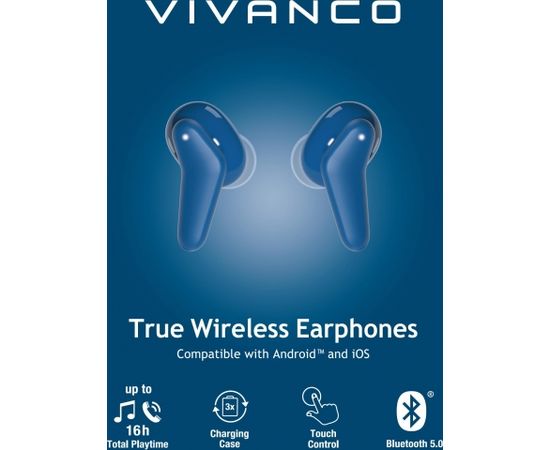 Vivanco wireless headset Fresh Pair BT, blue (60607)