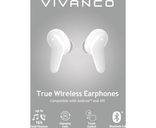 Vivanco wireless headset Fresh Pair BT, white (60604)