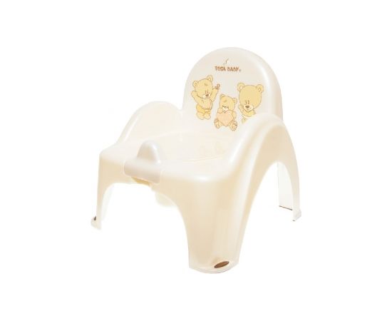 Podiņš-krēsliņš ar mūziku BEAR white pearl TegaBaby PO-043