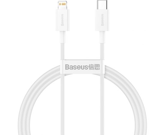 Baseus Superior CATLYS-02 USB-C -> Lightning datu un uzlādes vads 20W / PD / 0.25 cm balts